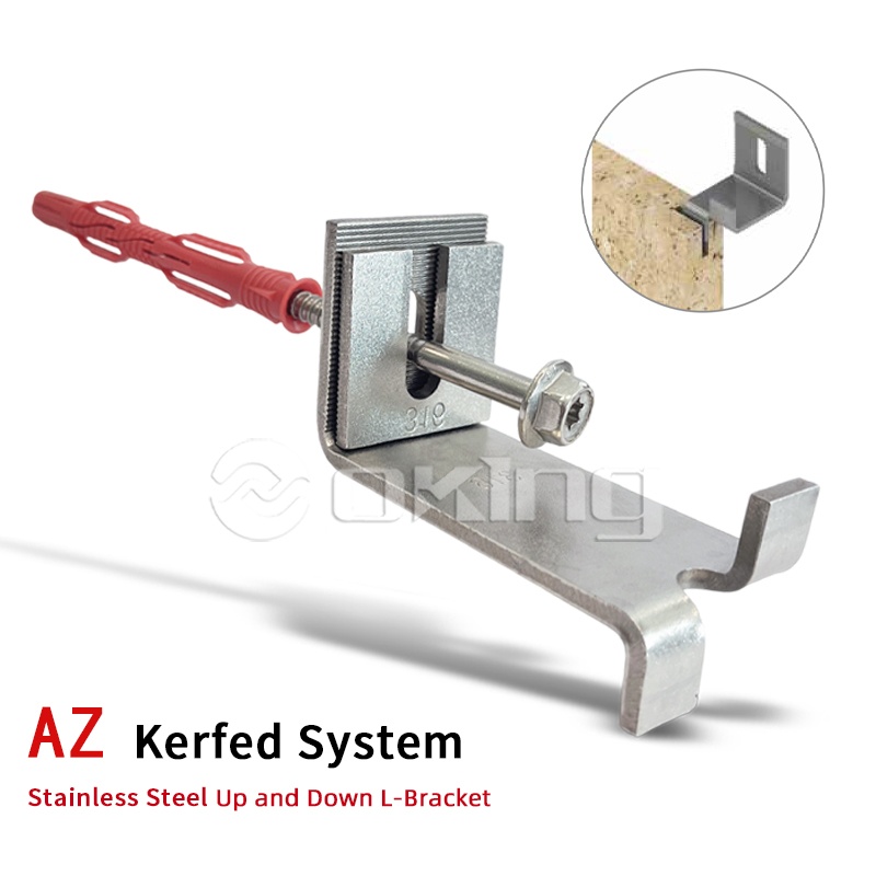 AZ Kerfed Sistem Paslanmaz Çelik Yukarı ve Aşağı L Braketi